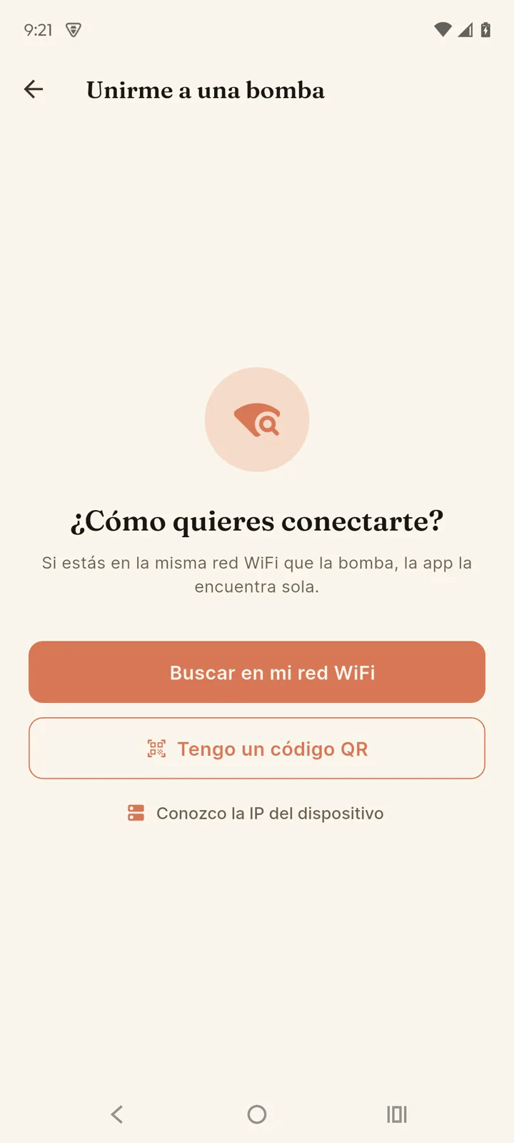 Pantalla para unirse a una bomba